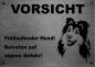 Preview: Edelstahl Warnschild Sheltie VORSICHT Freilaufender Hund! Betreten auf eigene Gefahr!